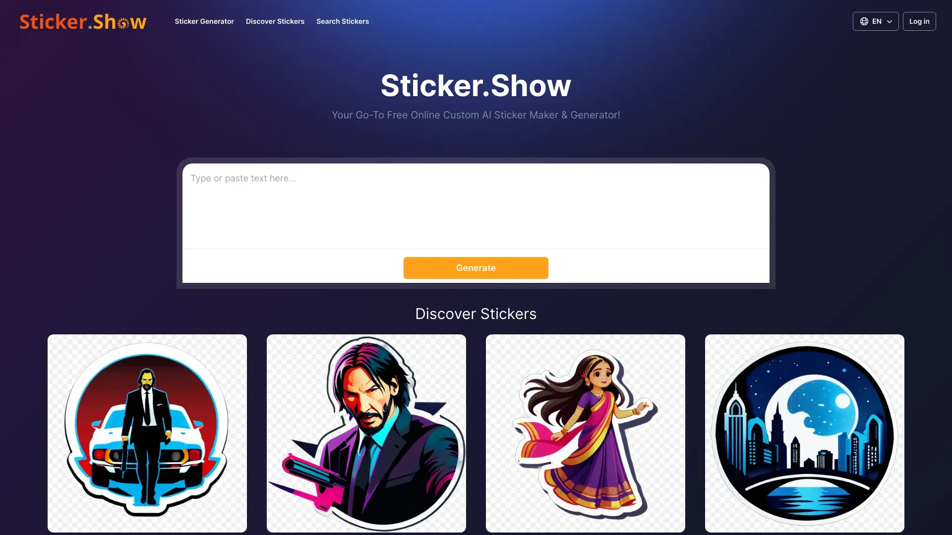 Sticker.Show website preview