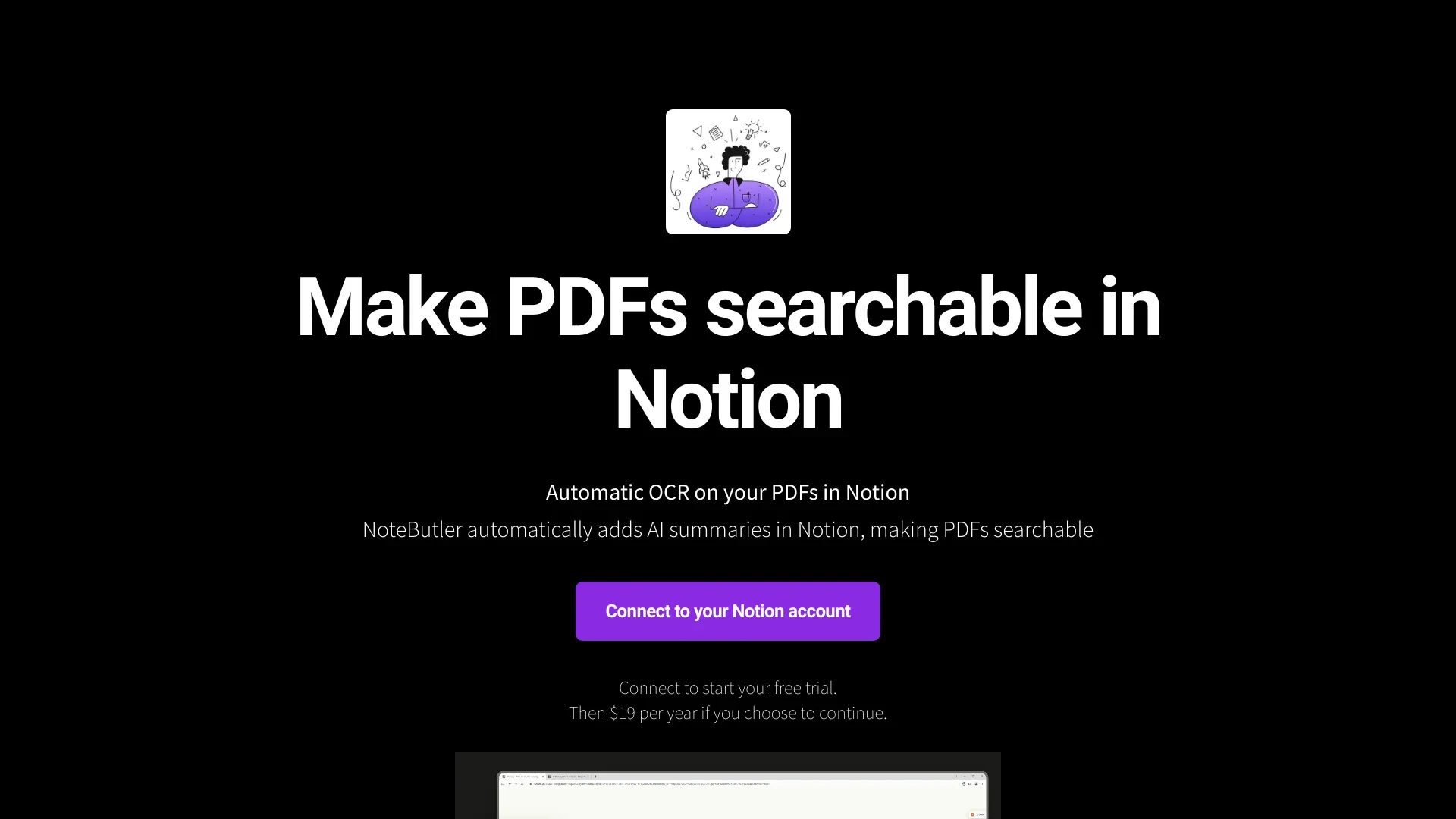 NoteButler website preview