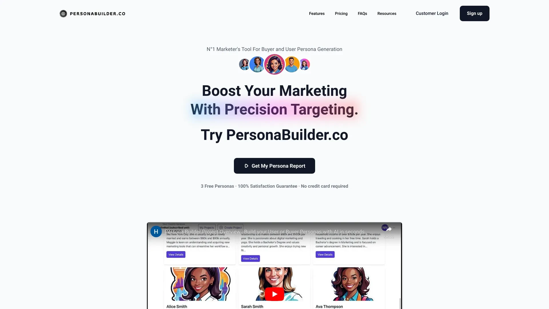 PersonaBuilder.co website preview