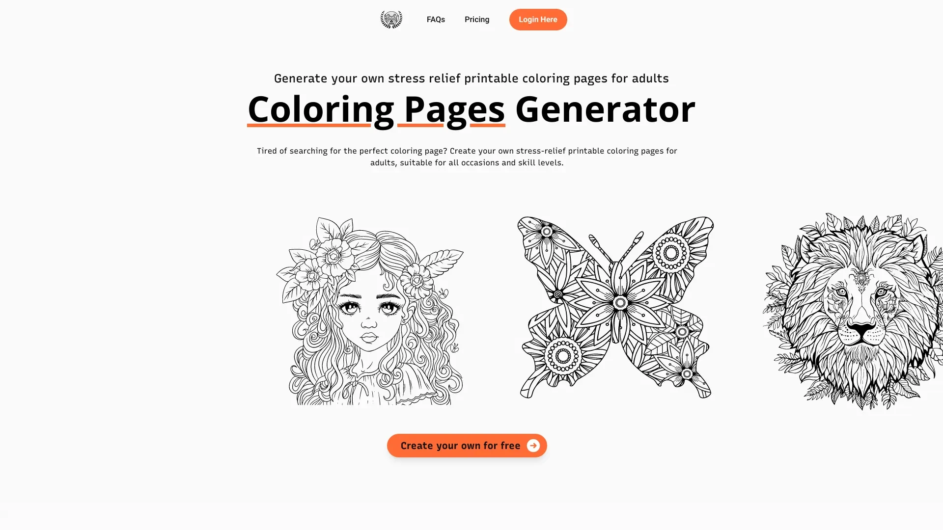 Coloring Pages Pro website preview