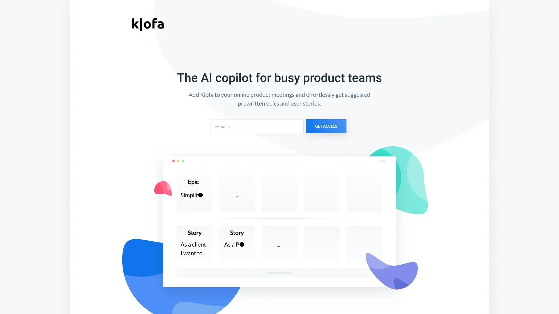 Klofa website preview