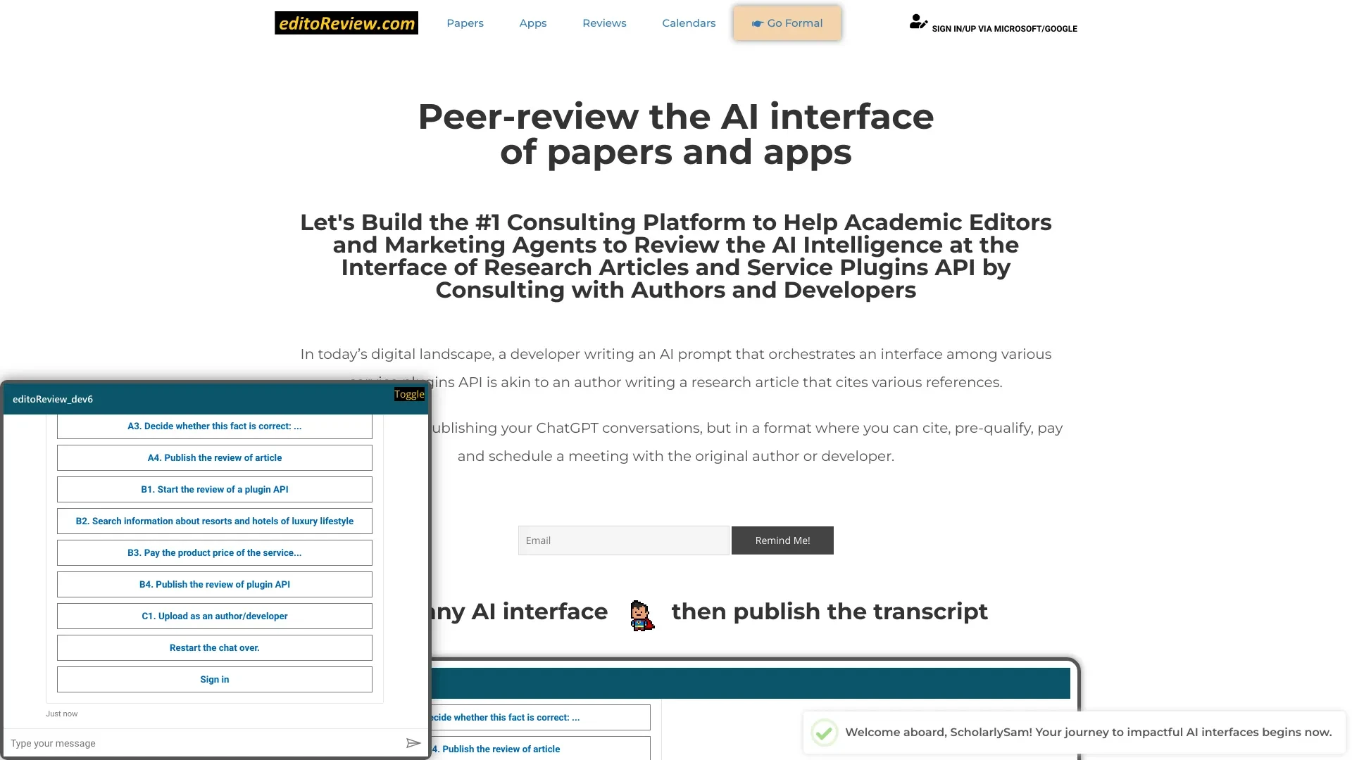 editoReview website preview