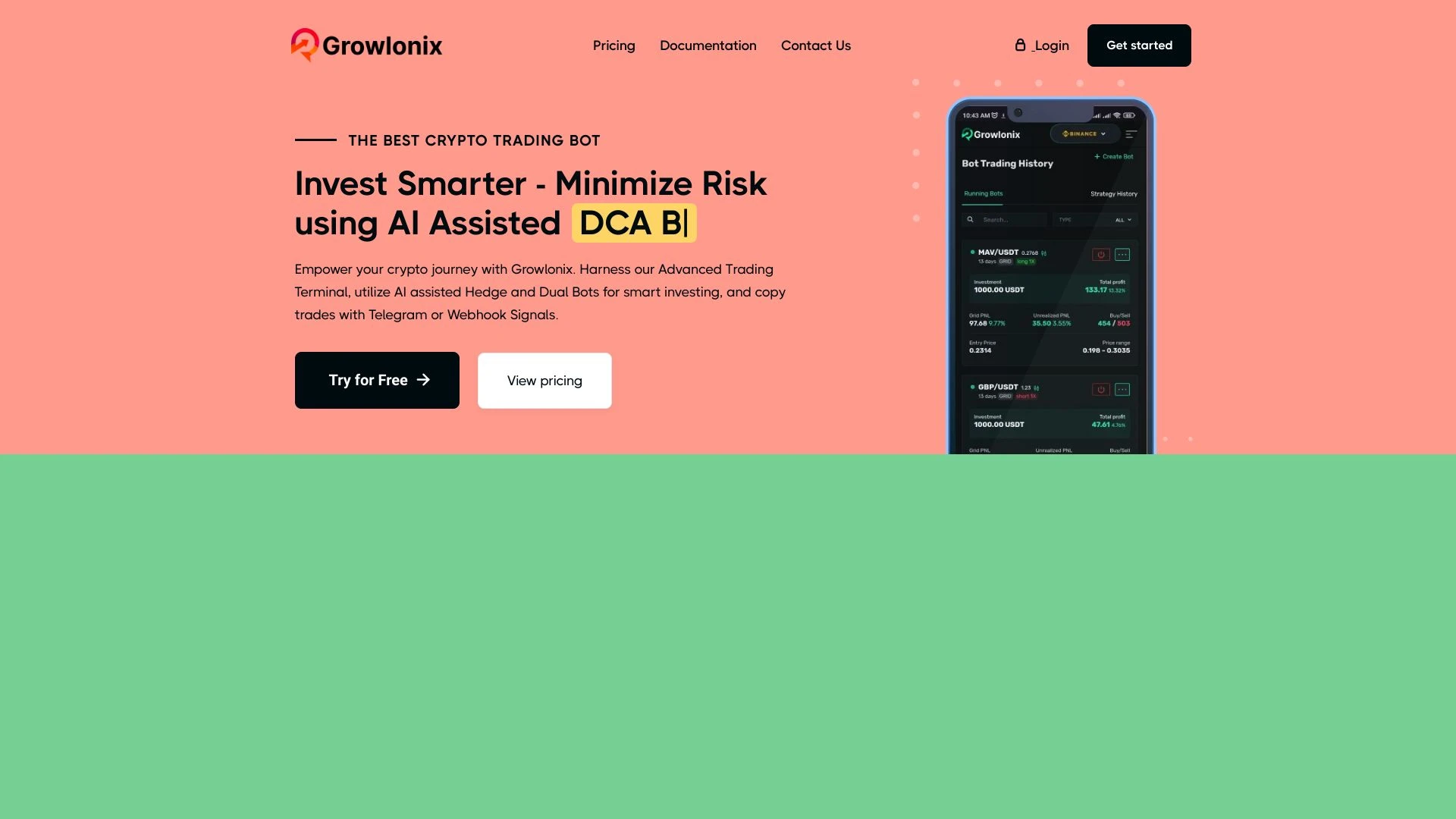 Growlonix website preview