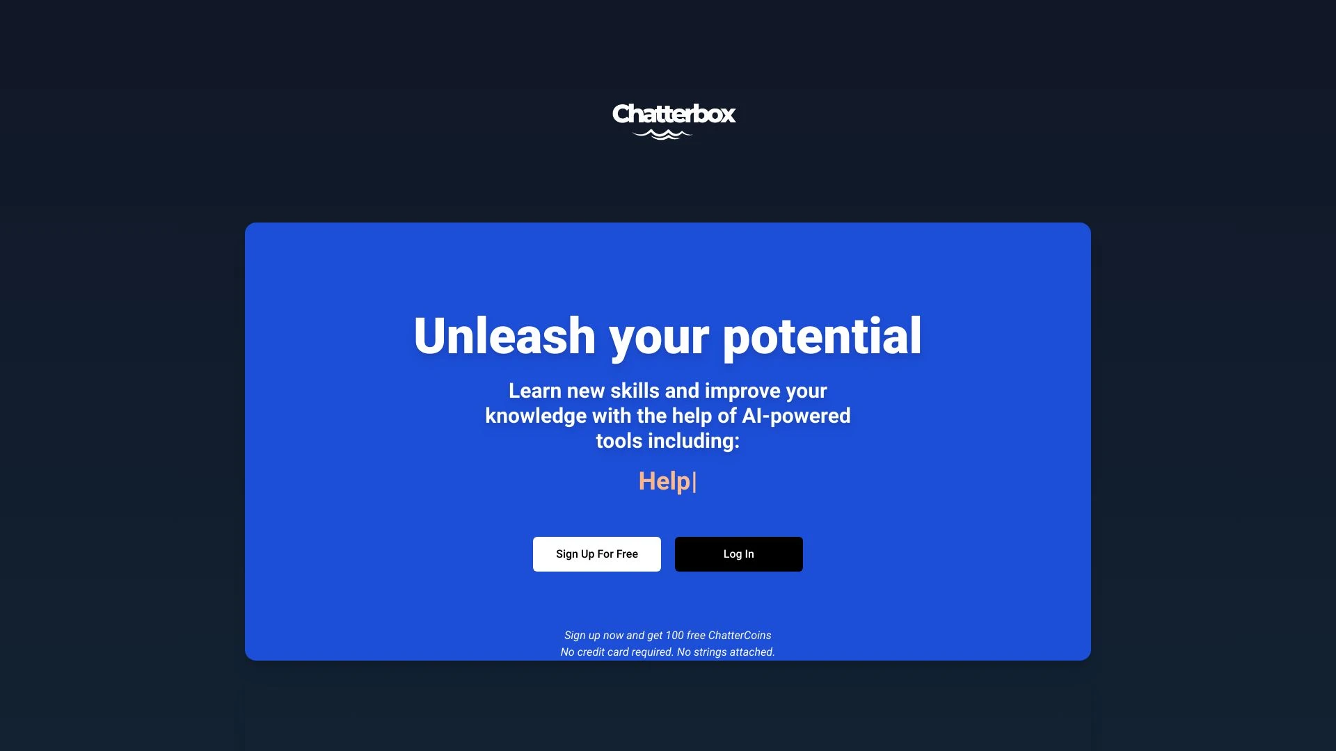 ChatterBox website preview