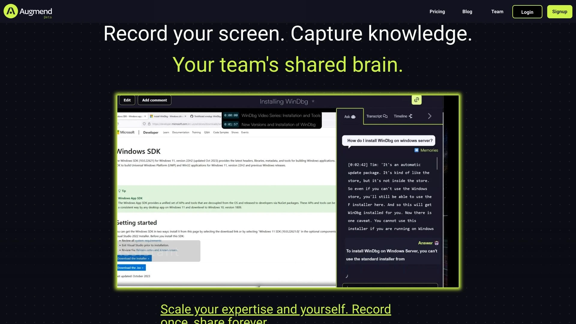 Augmend website preview