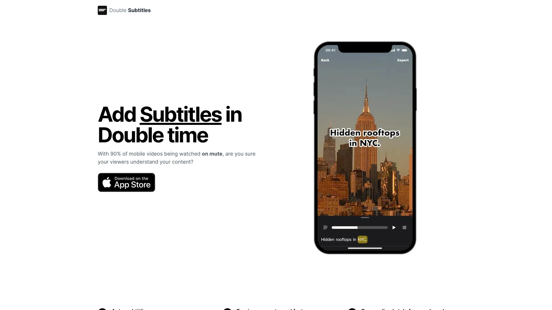 Double Subtitles website preview