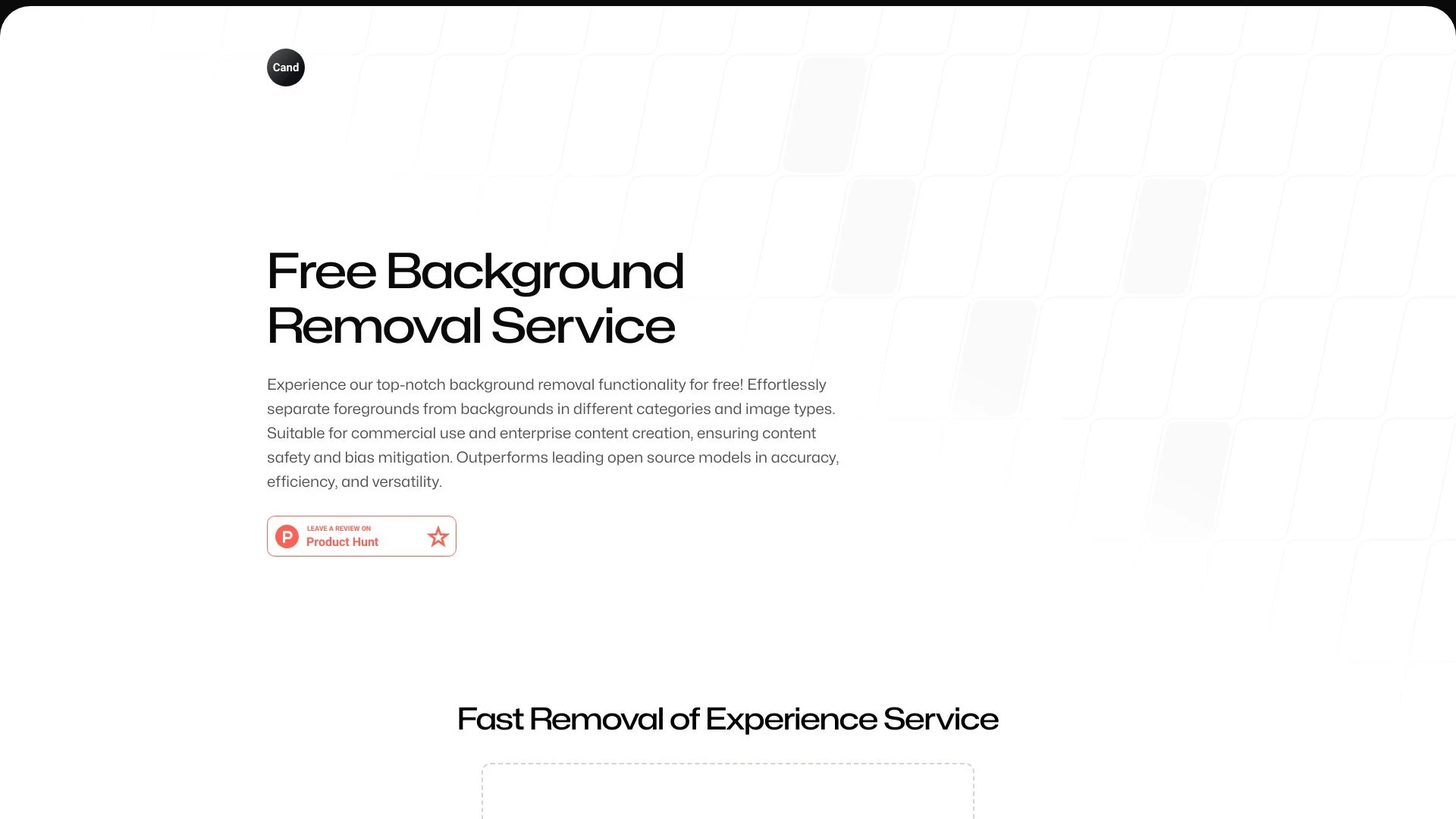Cand - Background Removal website preview