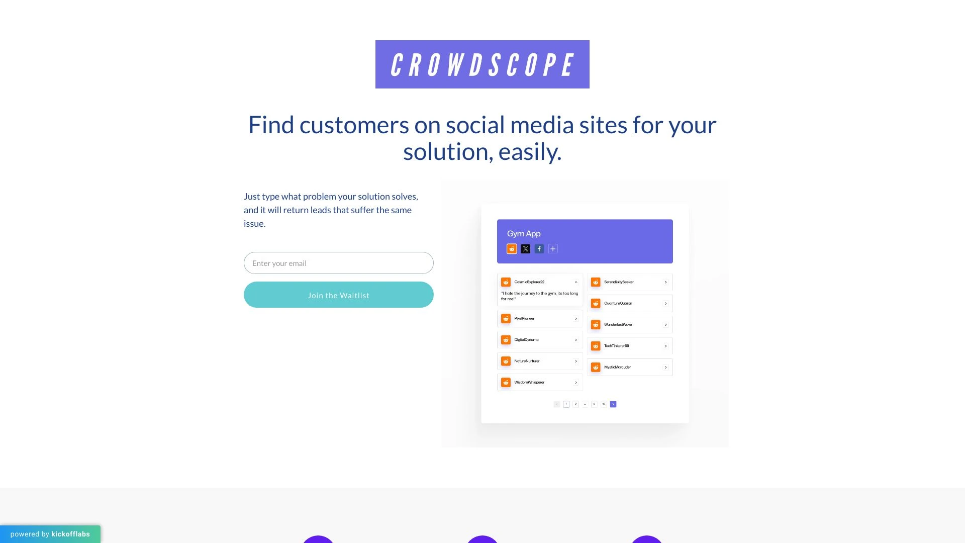 Crowdscope website preview