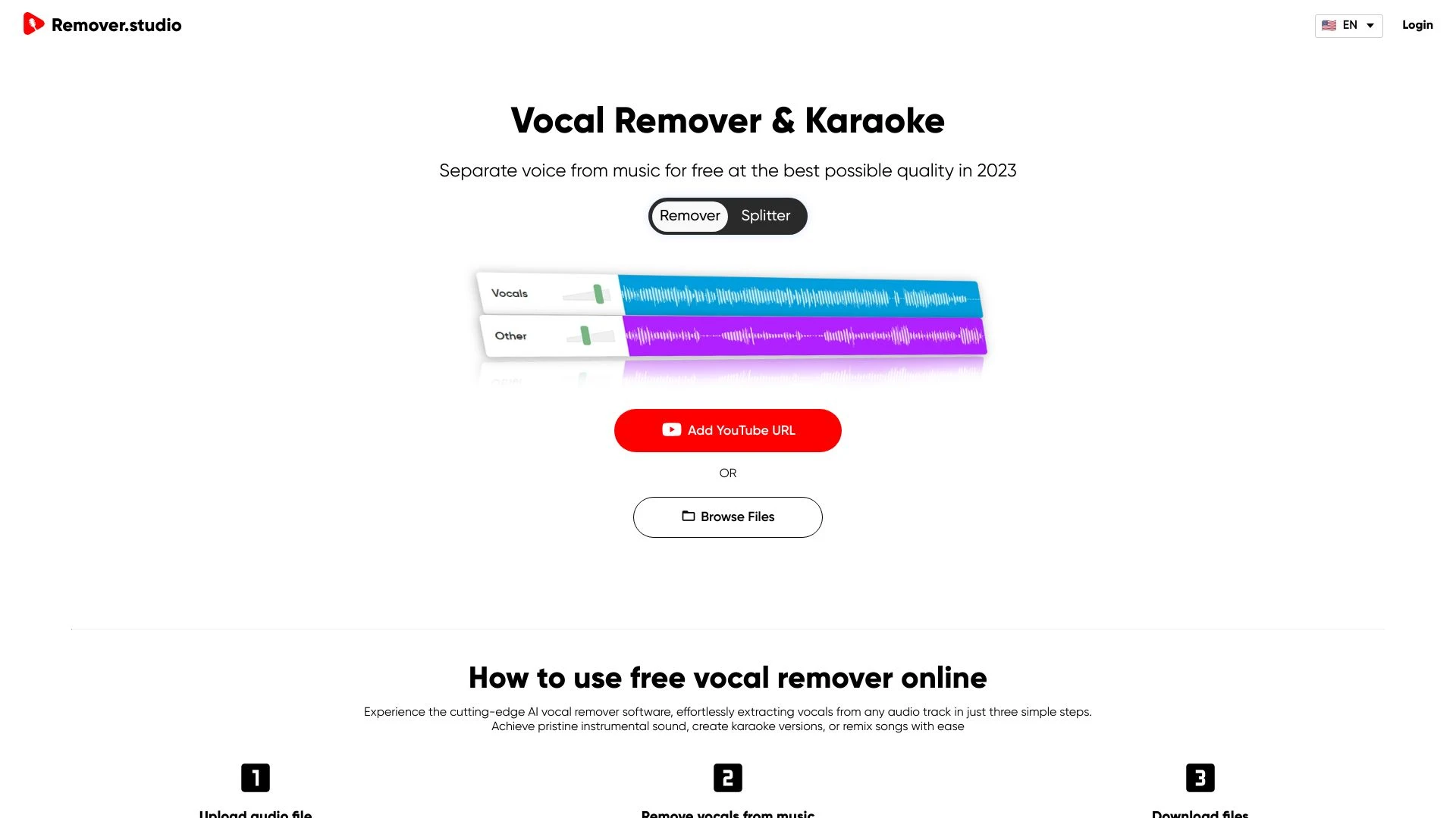 VocalRemover.co website preview