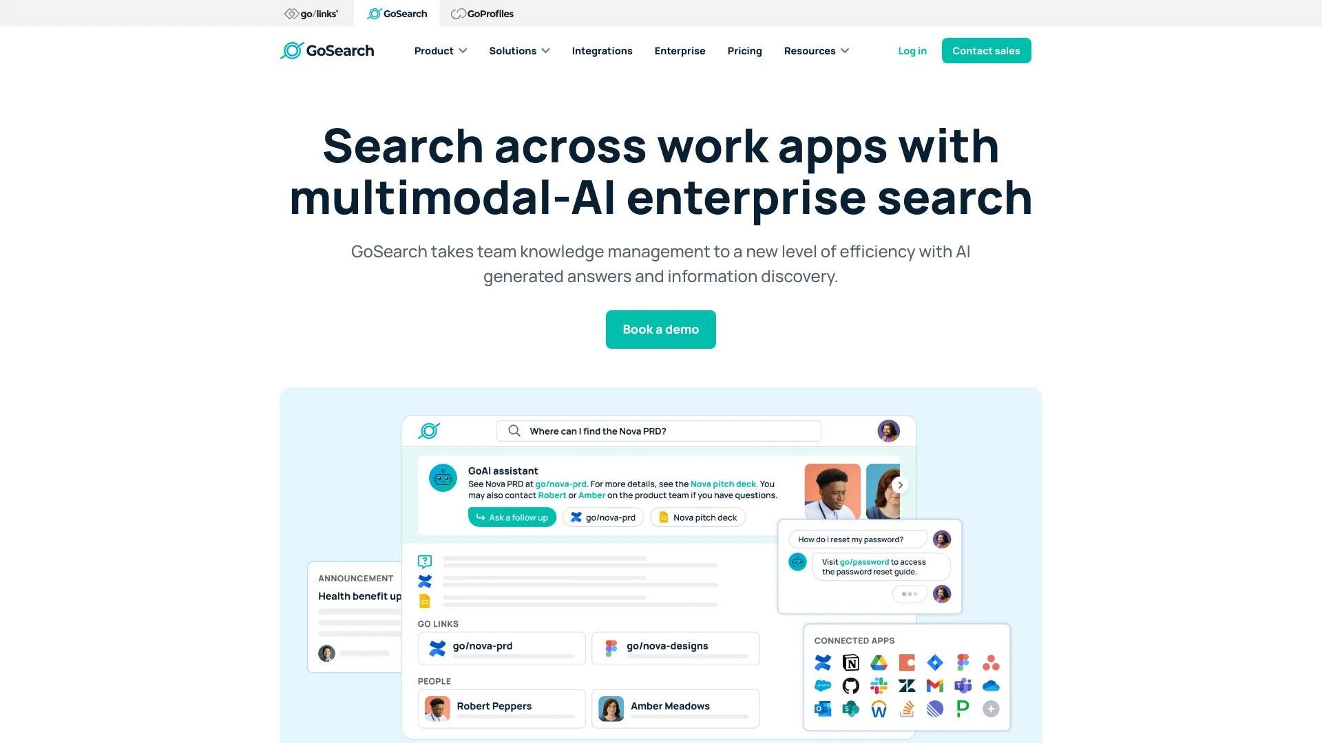 GoSearch website preview