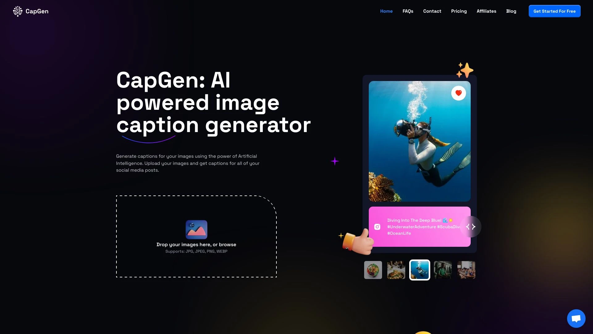 CapGen website preview