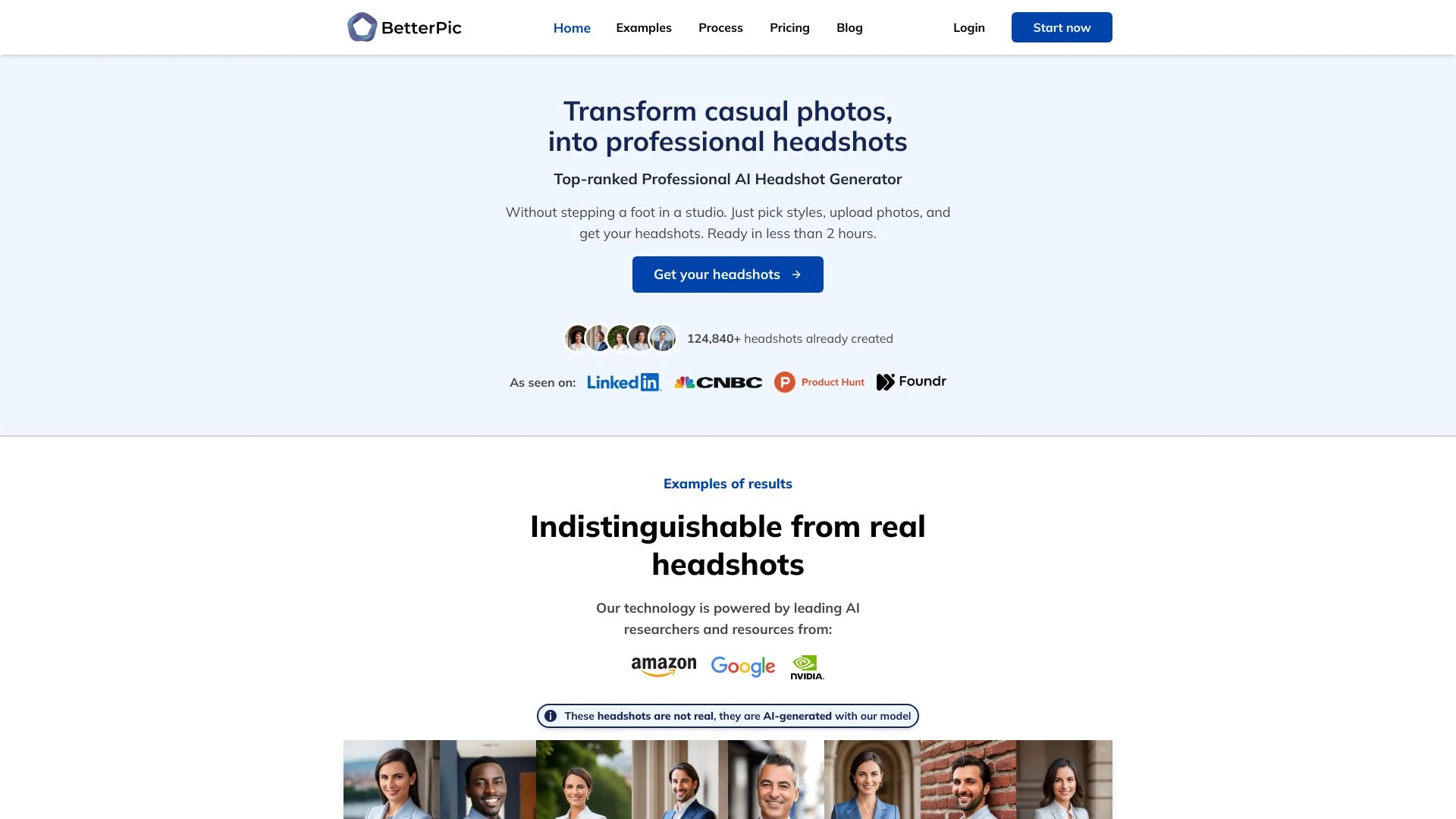 BetterPic - Business Corporate Headshots with AI website preview