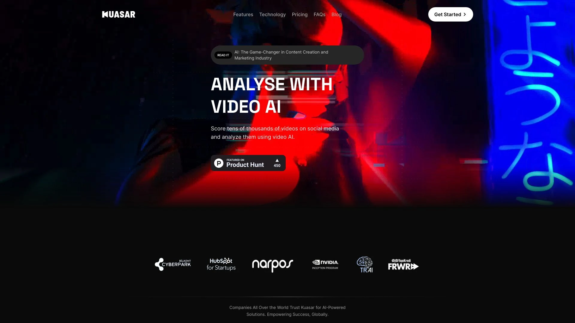 Kuasar Video website preview