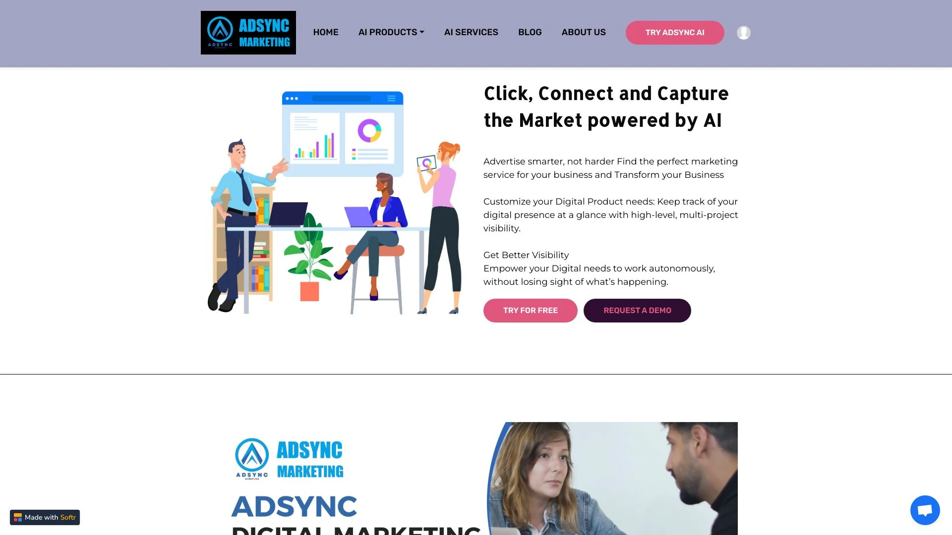 AdSync website preview