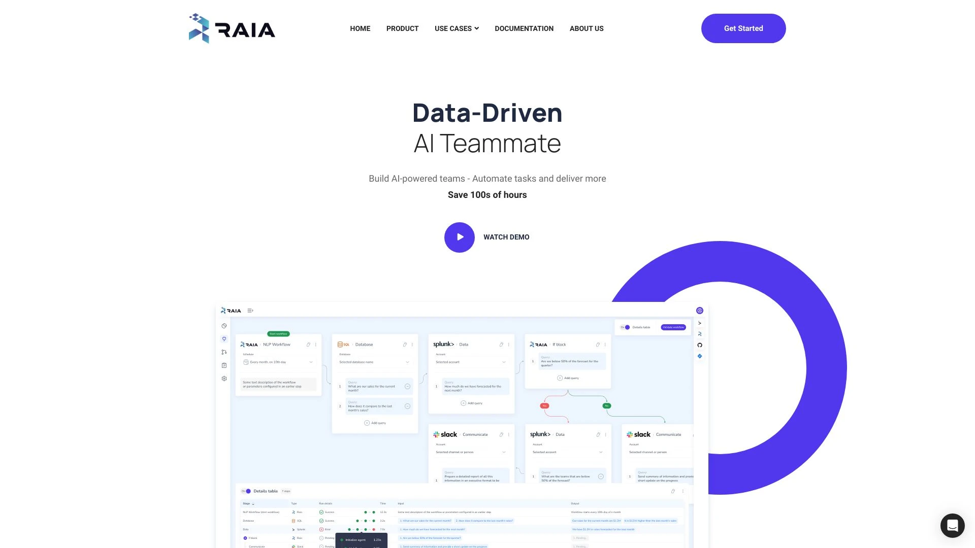 Raia website preview