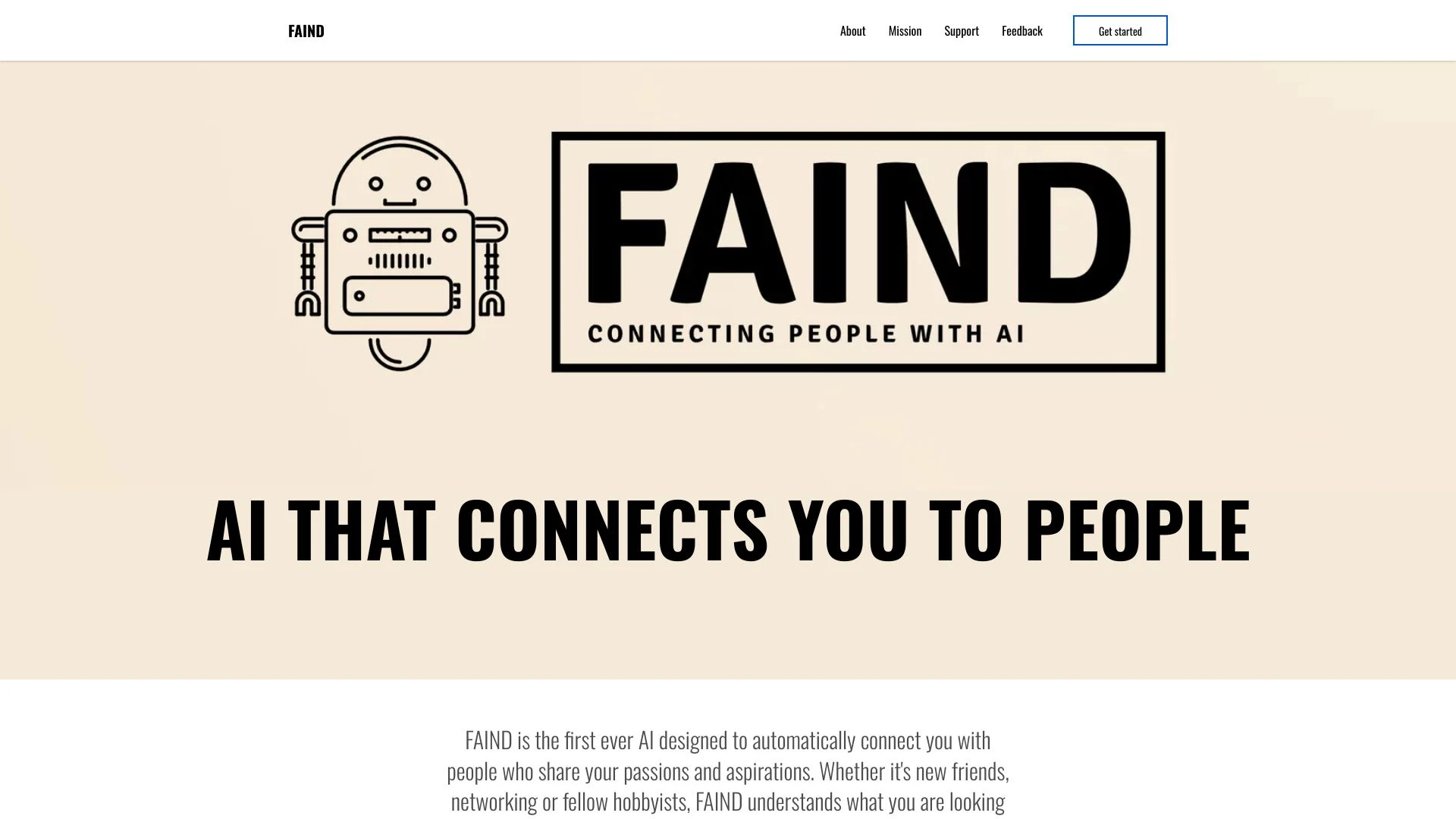 FAIND website preview