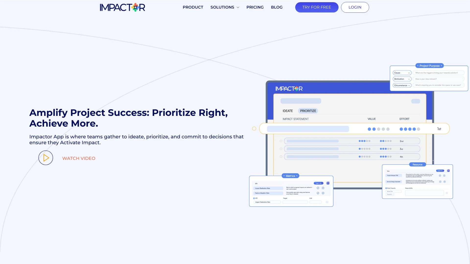 Impactor App website preview