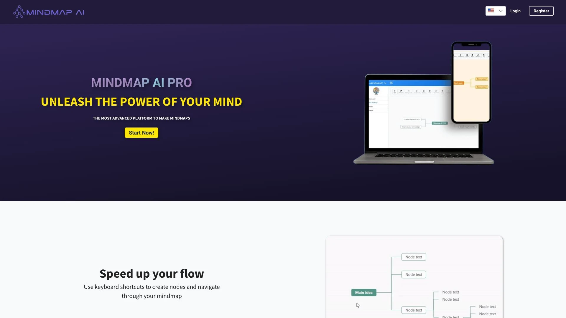 MindmapAI website preview