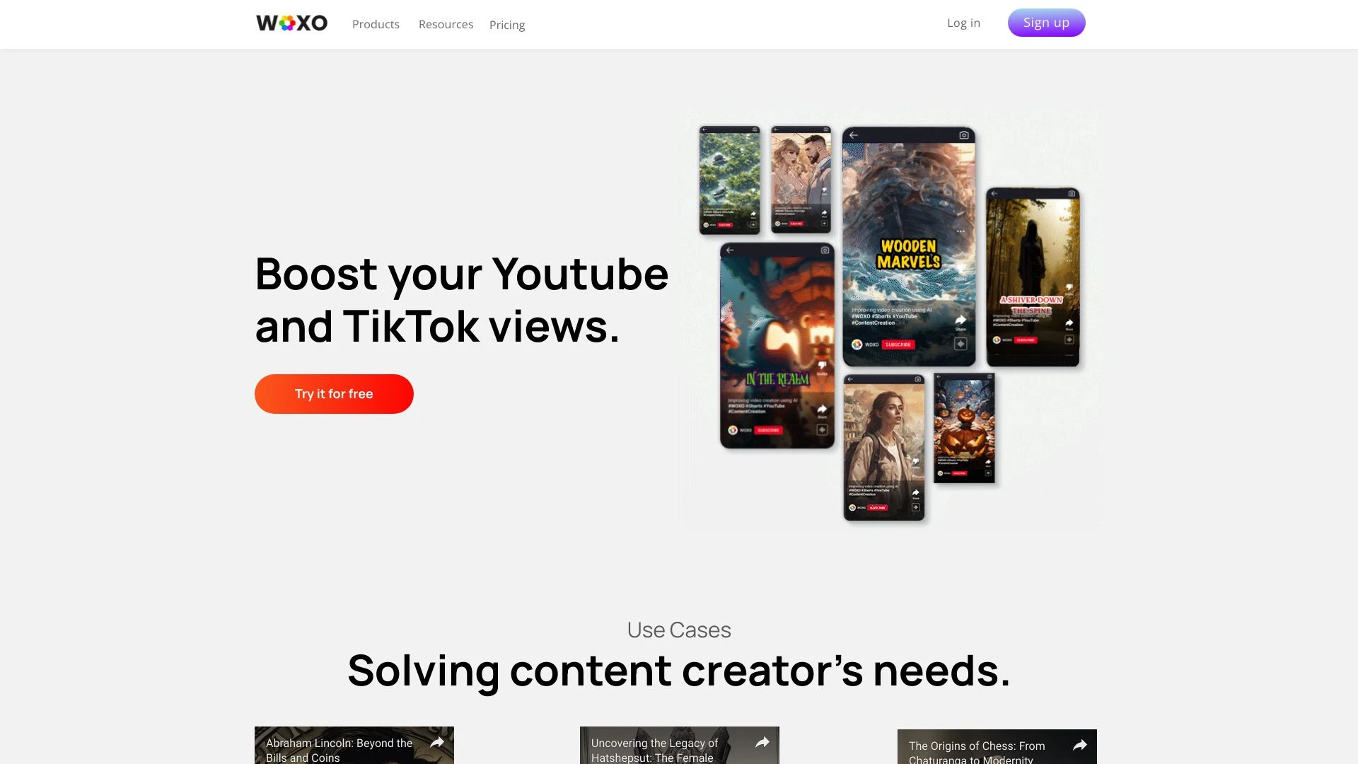 WOXO: AI Video Generator for Social Content website preview