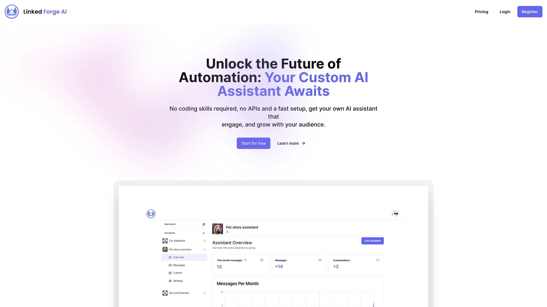 LinkedForgeAI website preview