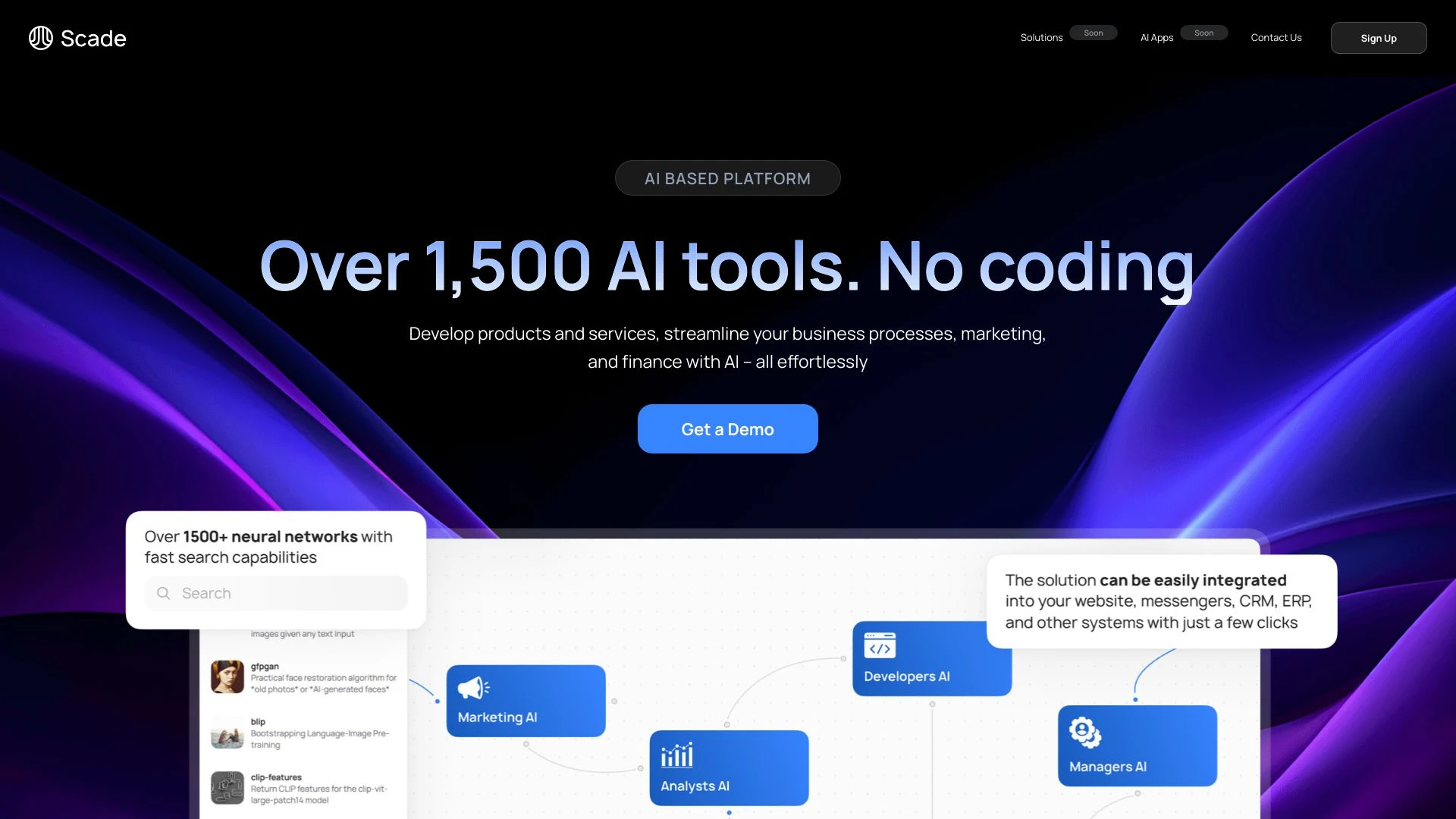 Scade Pro website preview