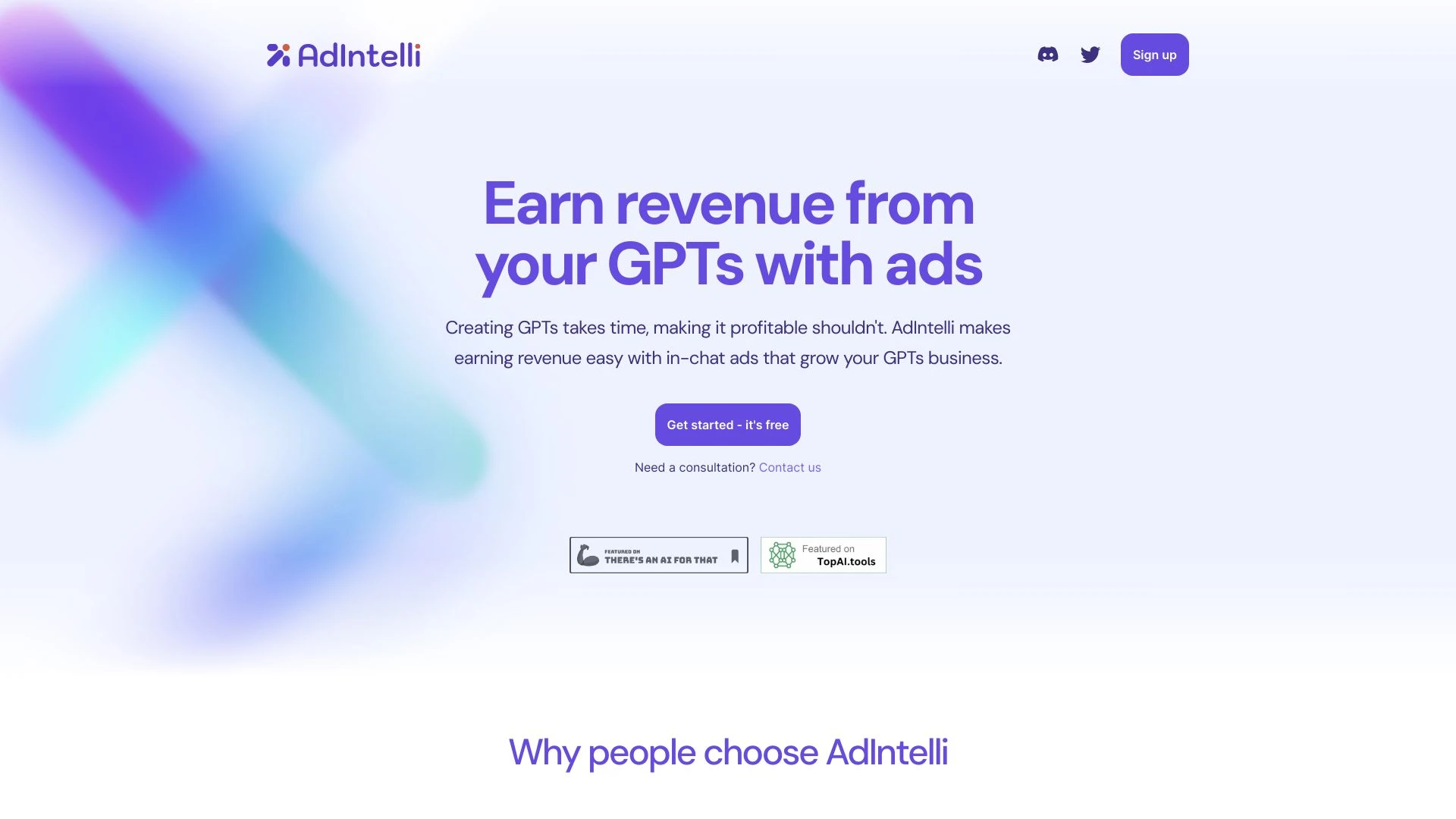 AdIntelli website preview