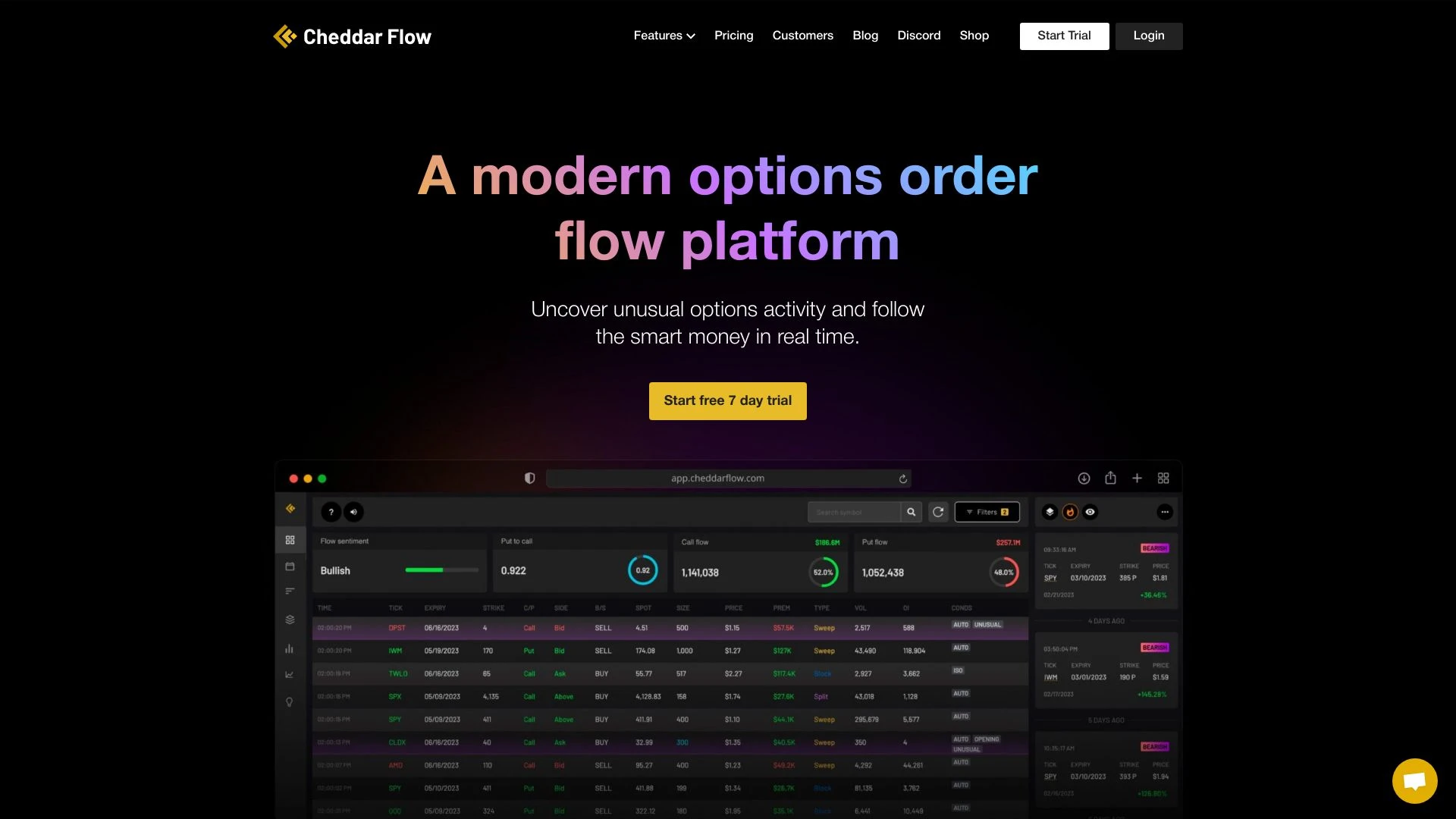 Cheddar Flow website preview