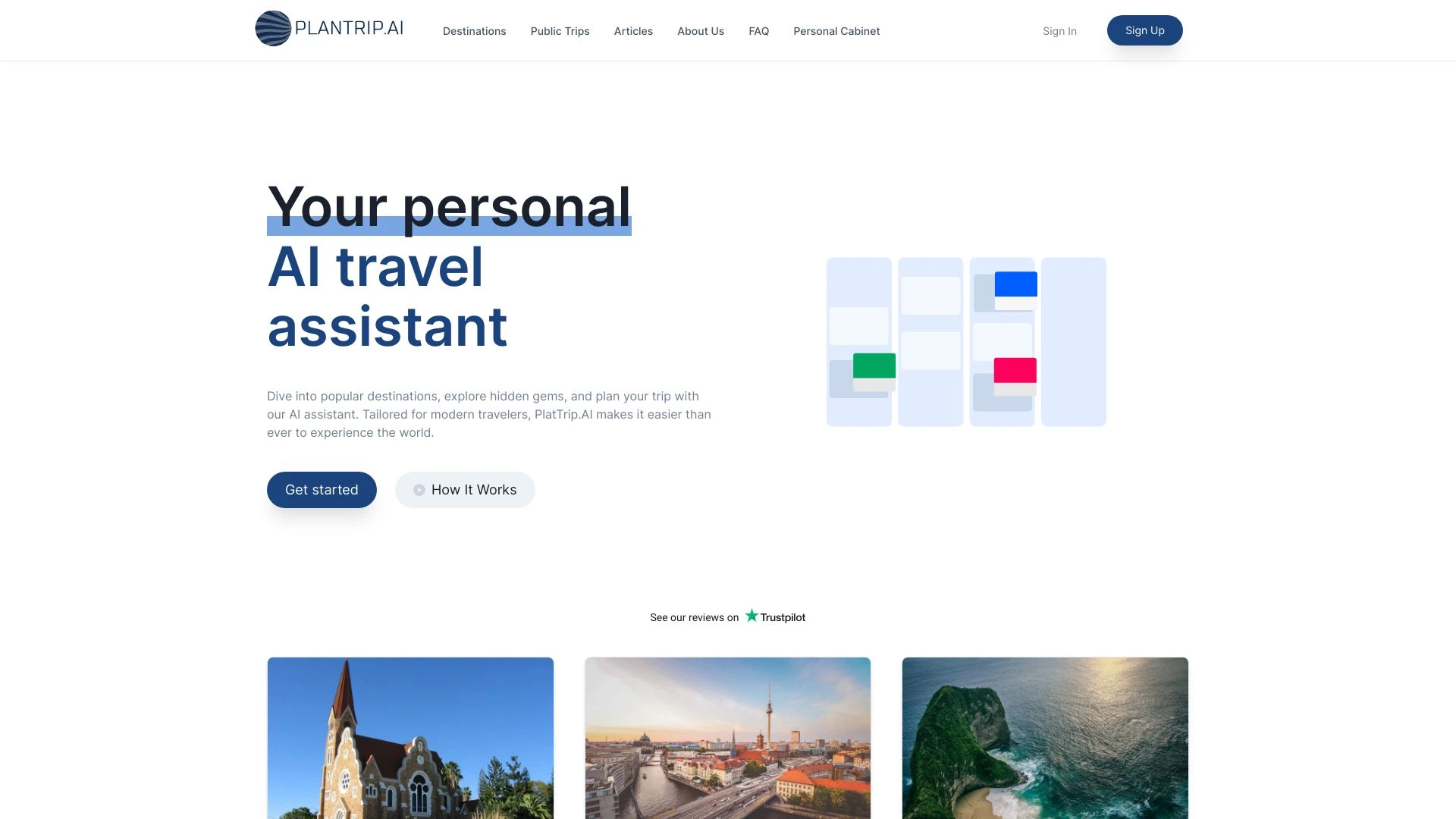 PlanTrip.AI website preview