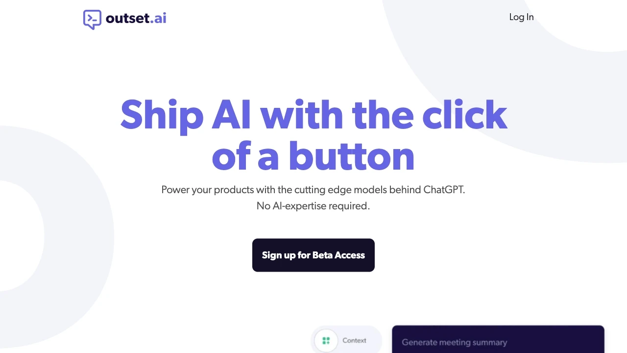 Outset.ai website preview