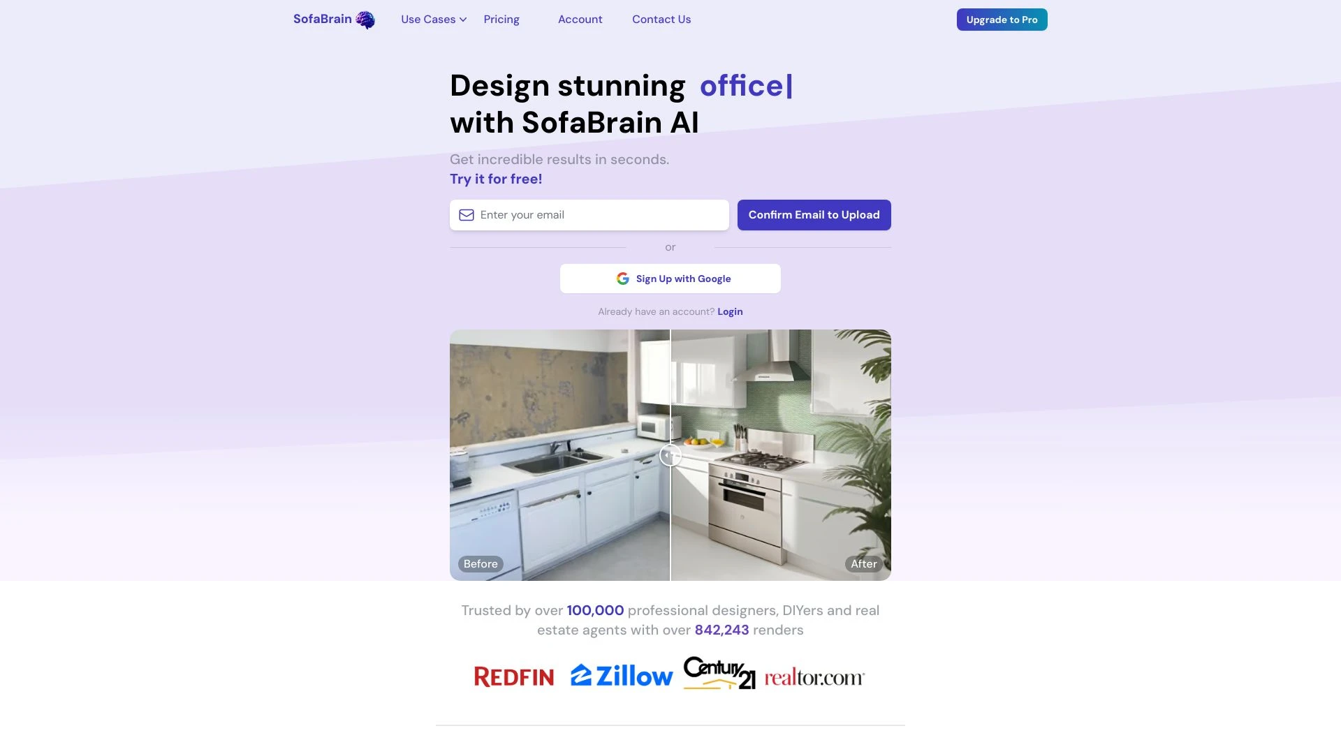 SofaBrain website preview