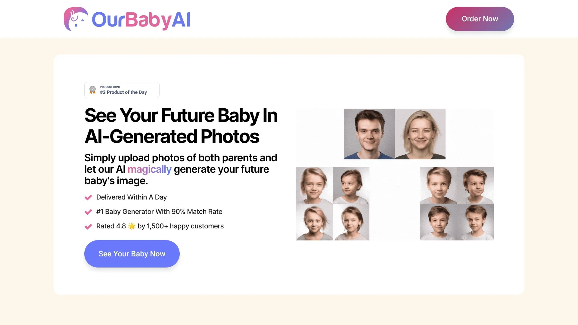 OurBabyAI website preview