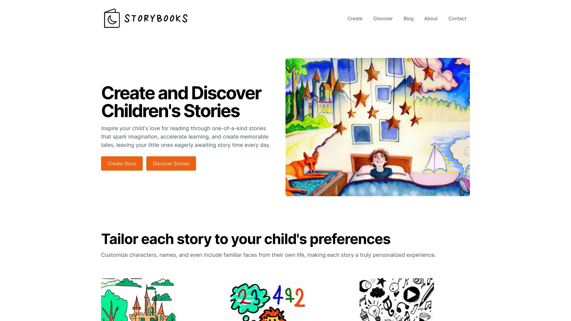 Storybooks website preview