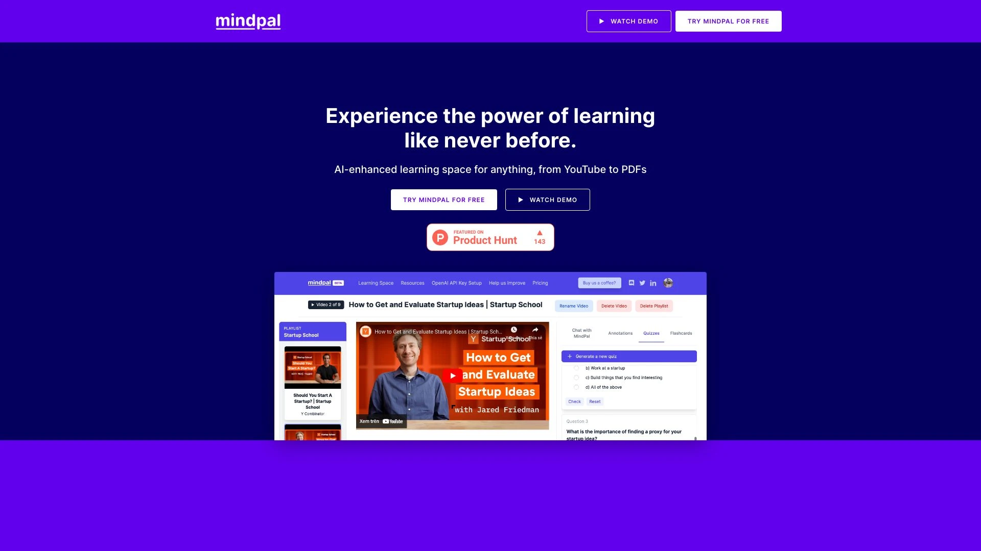 https://mindpal.com website preview