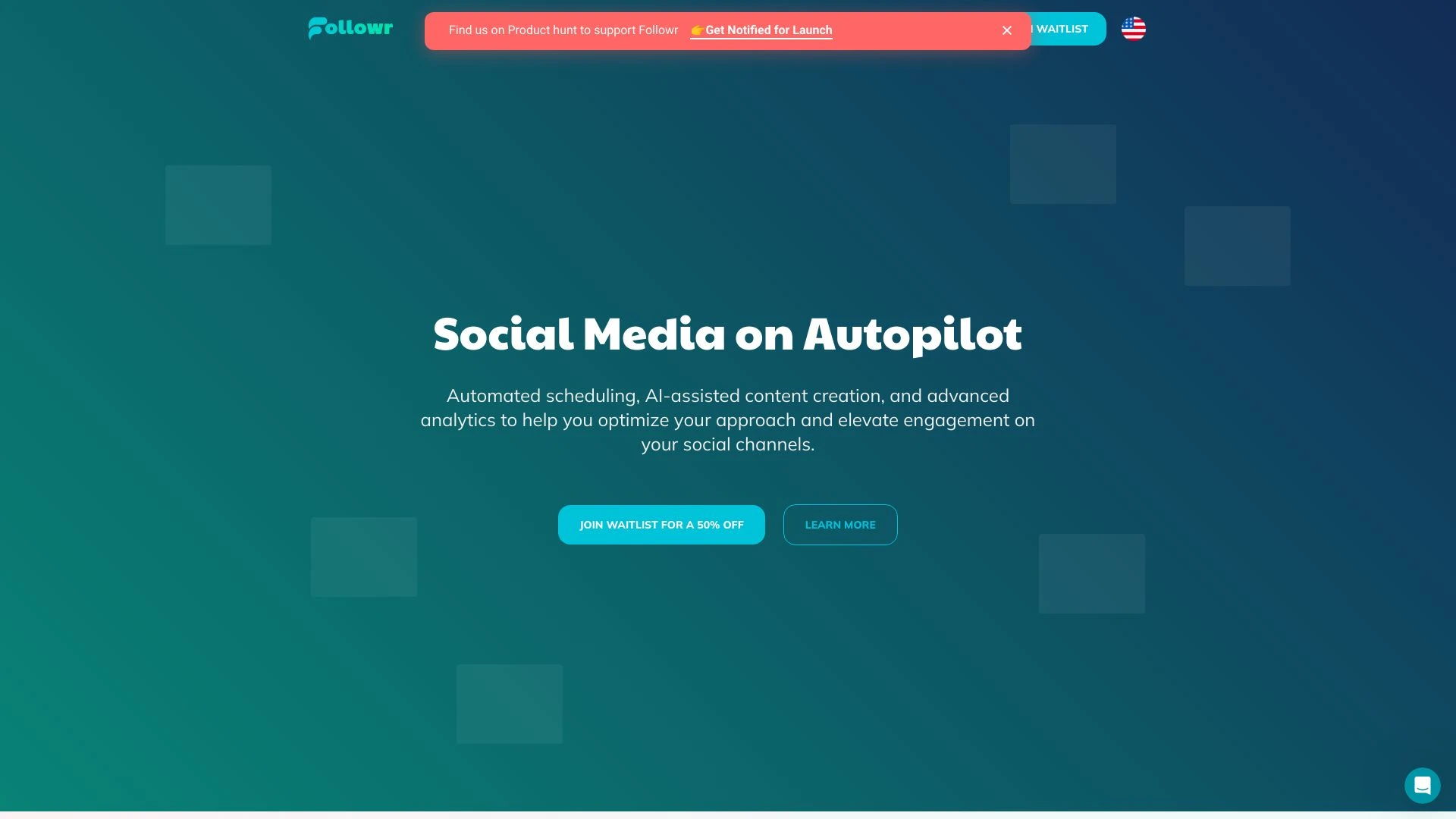 Followr - AI Social Media Management Platform website preview