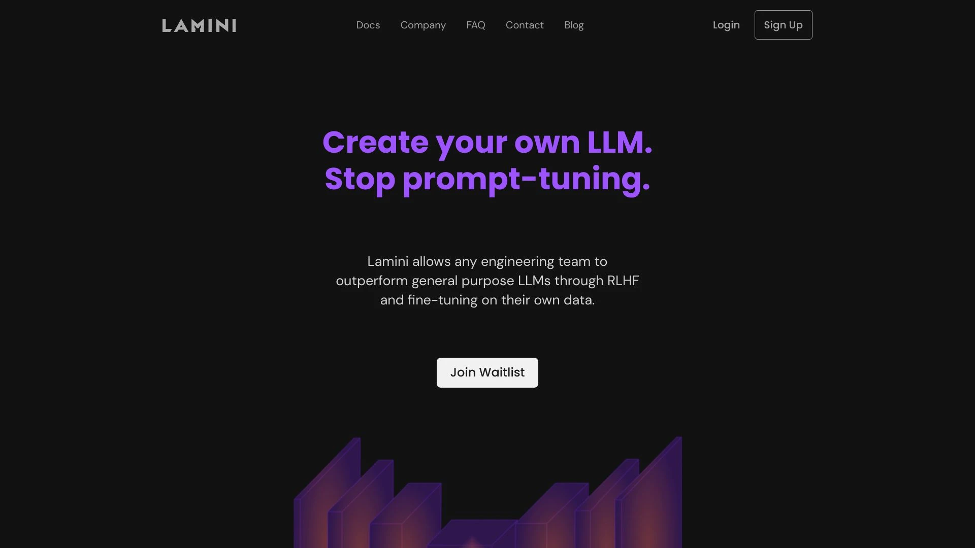 Lamini website preview