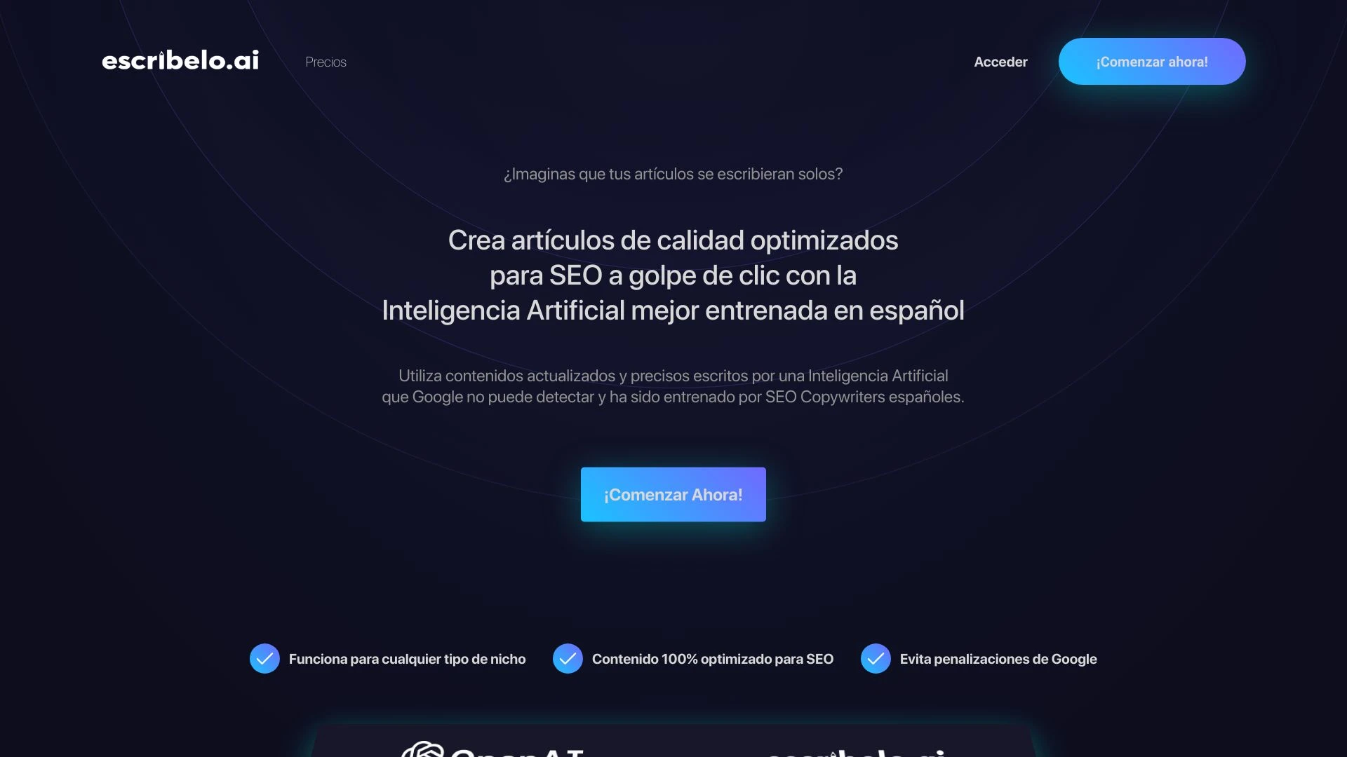 Escríbelo website preview