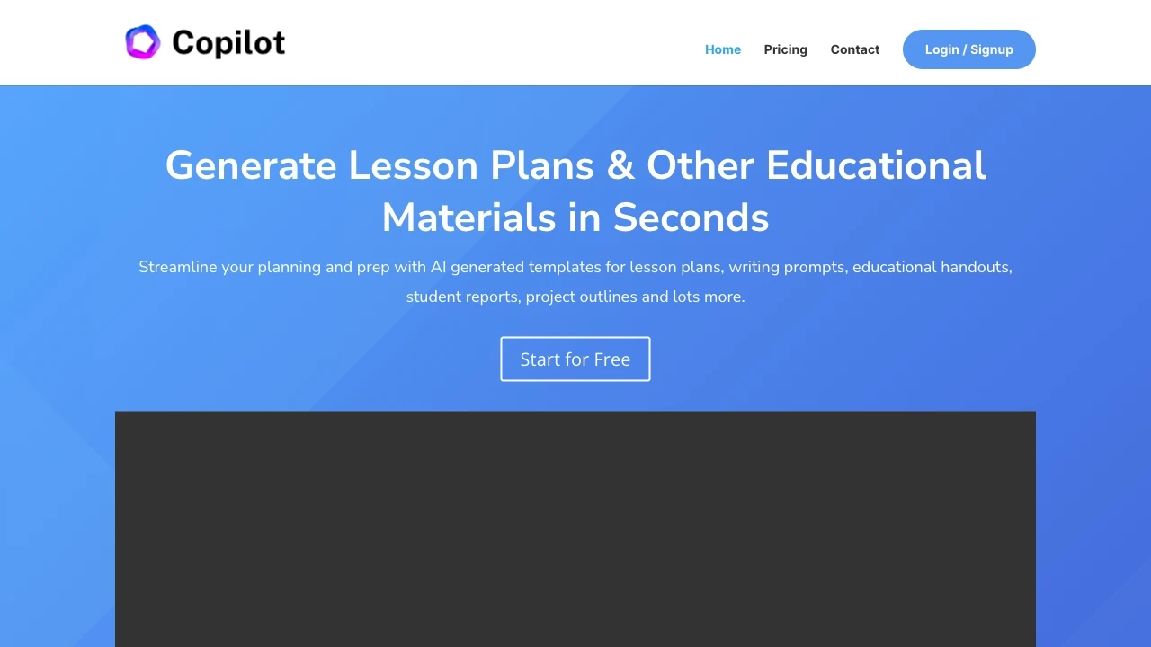 https://educationcopilot.com website preview