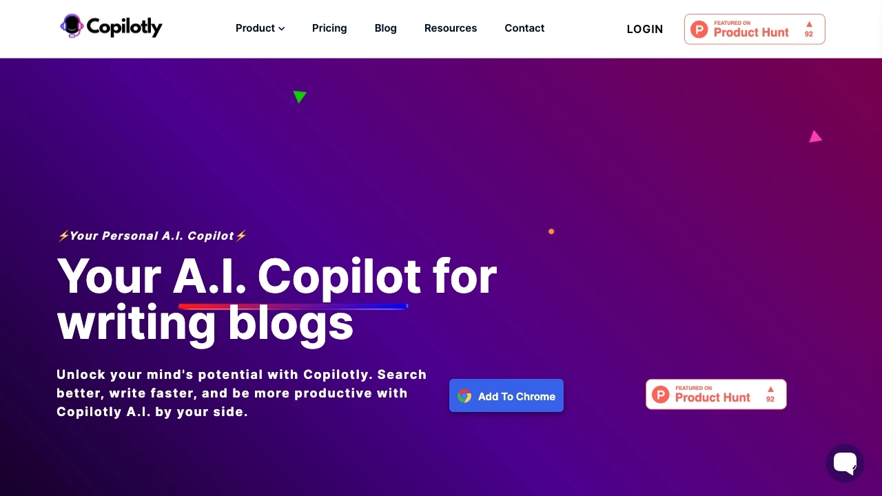 Copilotly website preview