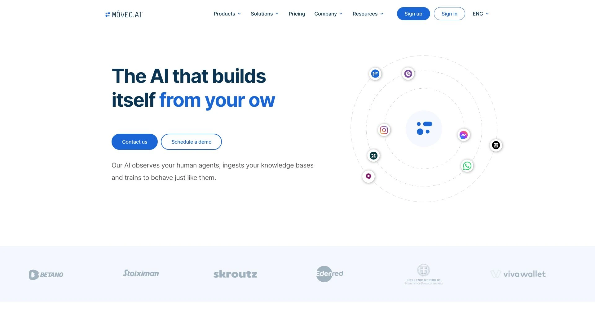 Mοveo AI website preview