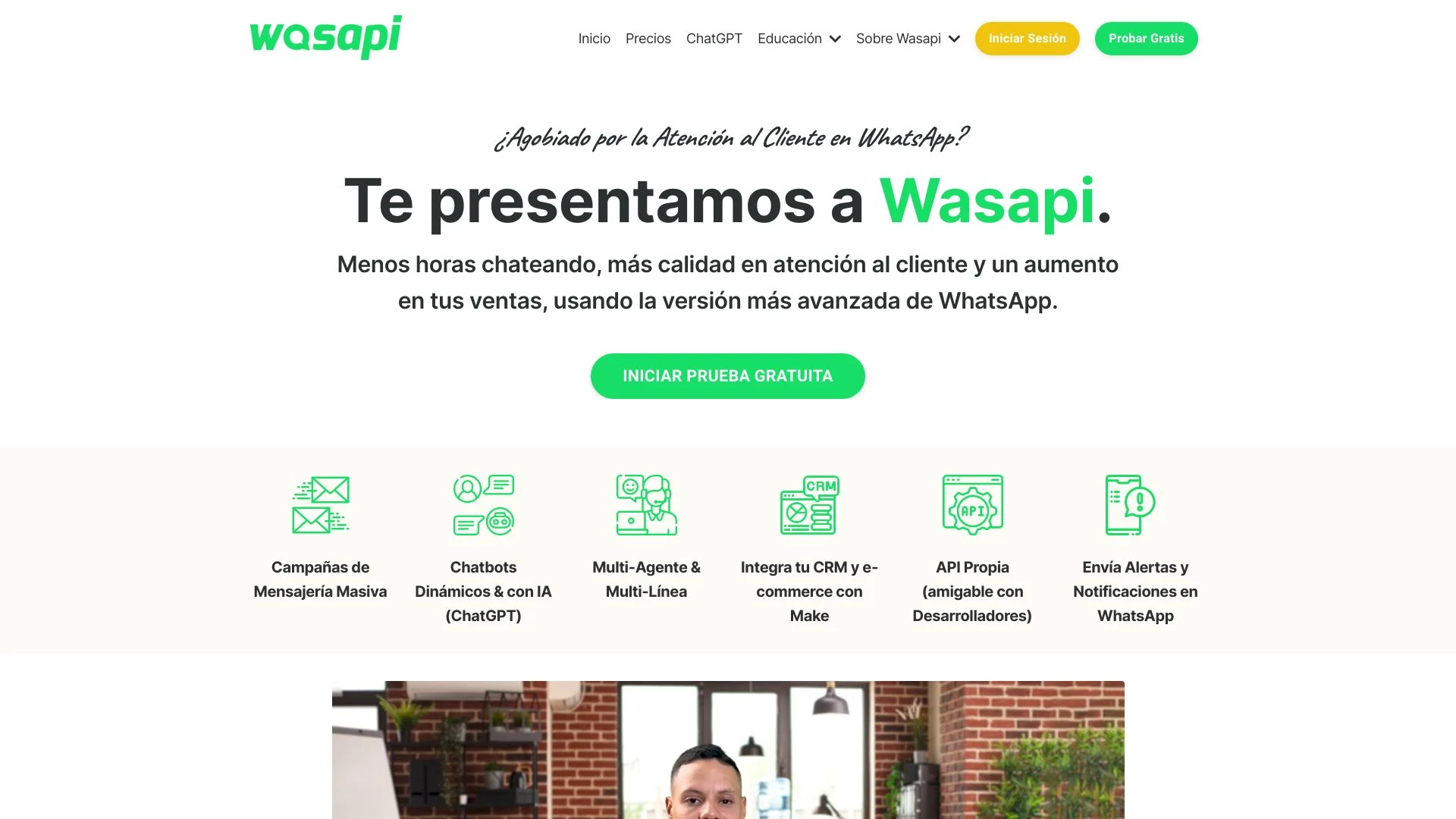 Wasapi website preview