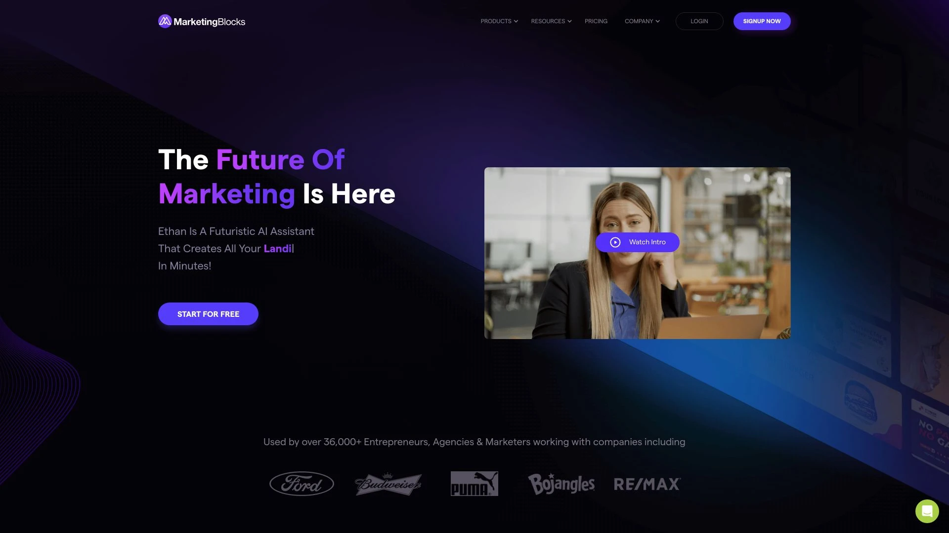 MarketingBlocks website preview