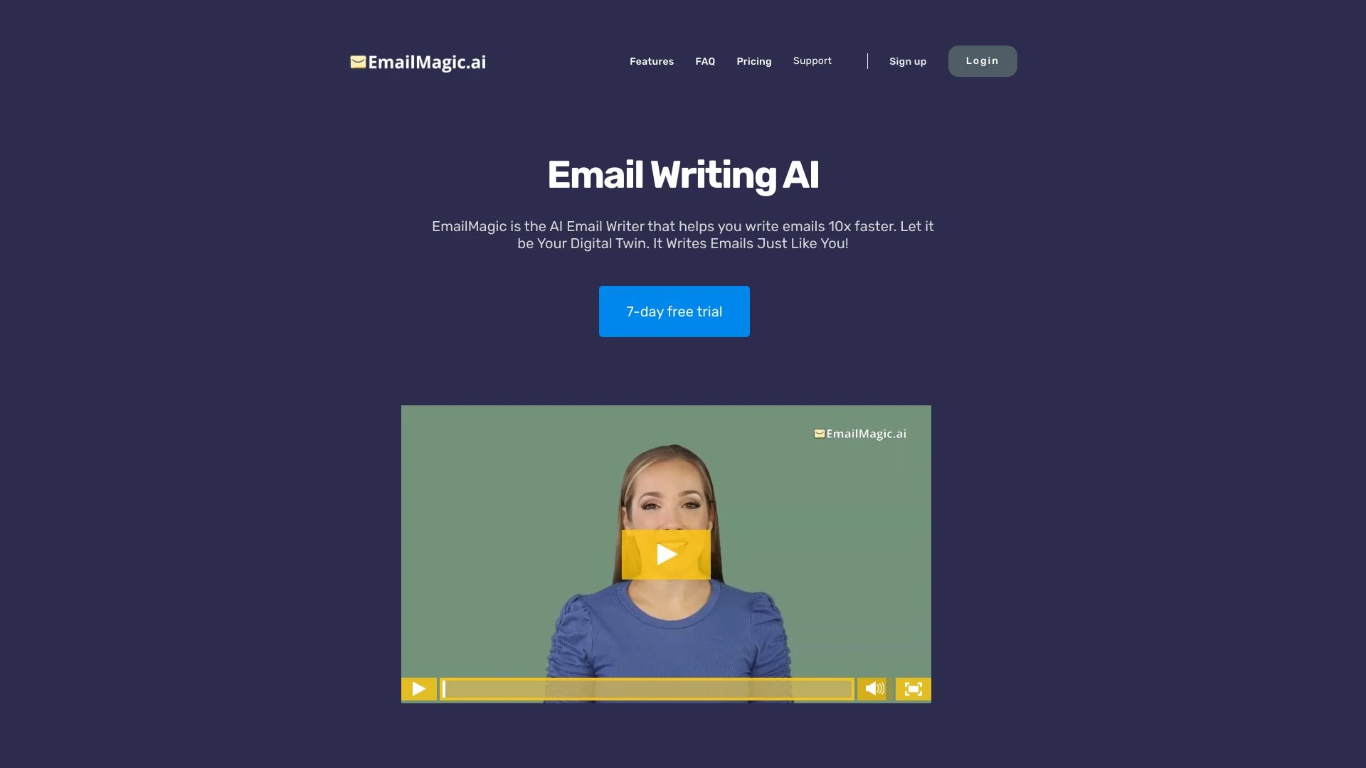 EmailMagic AI website preview