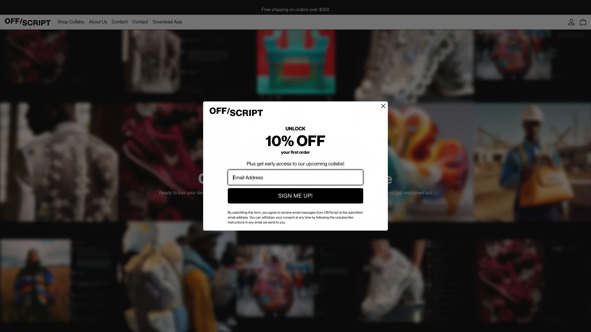 Off/Script website preview