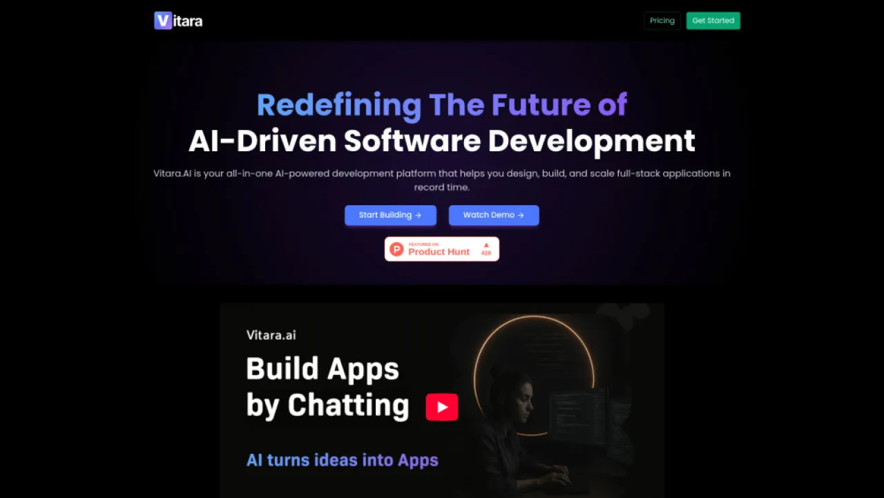 Vitara.ai website preview