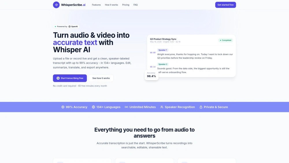 Whisper Scribe AI